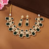 HEER KUNDAN SET WITH EMERALD GREEN PEARLS & Z STONE