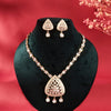 EXQUISITE MOISSANITE POLKI NECKLACE SET WIT HANDCRAFTED MEENAKARI DETAILING